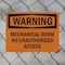 Signmission Mechanical Room No Unauthorized Access OSHA Warning Sign, Plastic, 14in W x 10in L, 2PK OS-2PACK-WS-P-1014-L-12678 - alternate 5